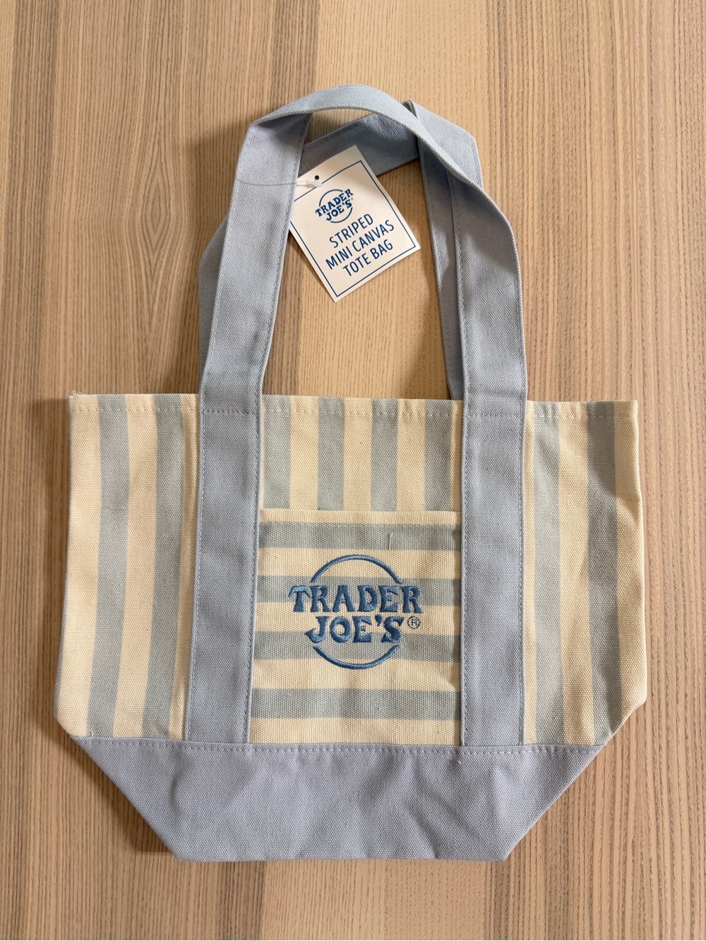 Trader Joe's Striped Mini Canvas Tote Bag - Summer 2026